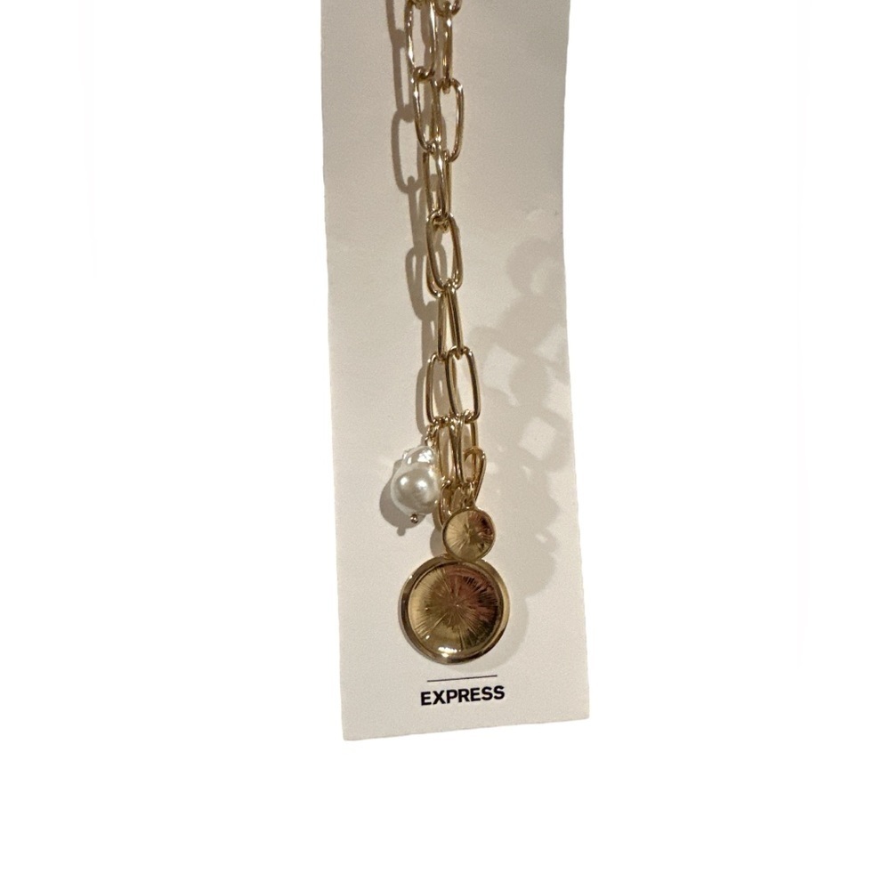 FREE w/BUNDLE NWT Express Long Golden Necklace - Picture 1 of 4